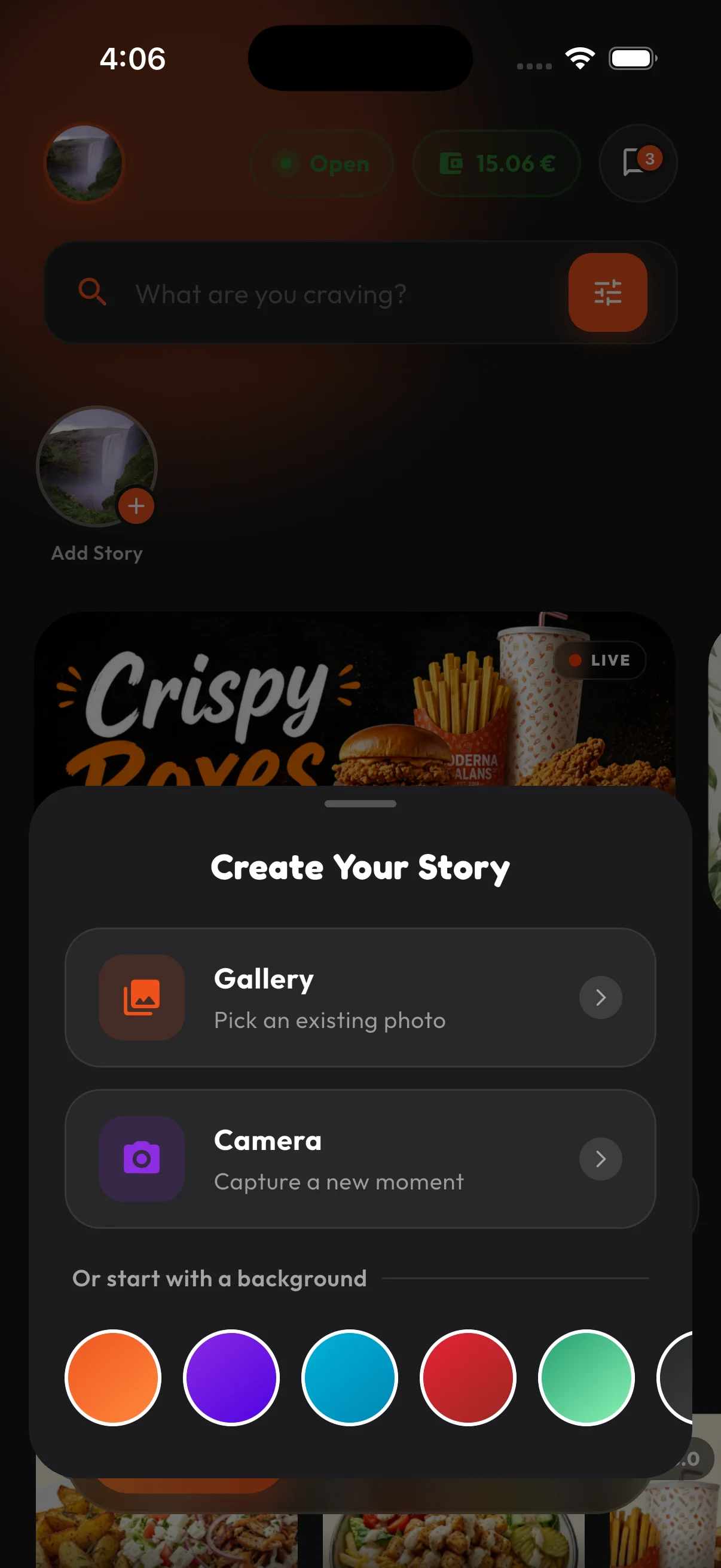 Create Your Story Modal